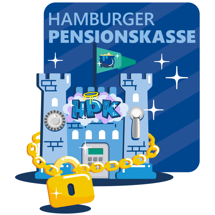 Hamburger Pensionskasse Illustration Burg